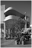 Getty Museum, designed by Richard Meier, Brentwood. Los Angeles, California, USA ( black and white)