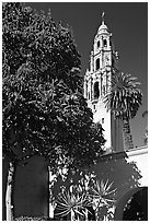 Museum of Man, Balboa Park. San Diego, California, USA (black and white)