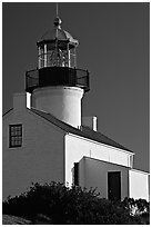 Old Point Loma Lighthouse, late afternoon. San Diego, California, USA (black and white)
