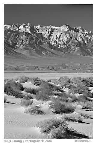 Sierra Nevada Range rising abruptly above Owens Valley. California, USA