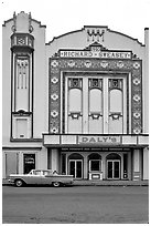 Former Loew State Theatre that became Daleys Department Store, Eureka. California, USA (black and white)
