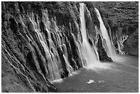 Burney Falls, McArthur-Burney Falls Memorial State Park. California, USA ( black and white)