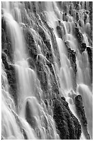 Close-up of Burney Falls, McArthur-Burney Falls Memorial State Park. California, USA ( black and white)