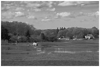 Oyster River estuary, Old Saybrook. Connecticut, USA (black and white)