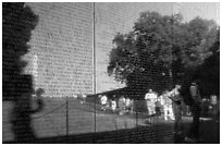 The Wall, Vietnam Veterans Memorial. Washington DC, USA (black and white)