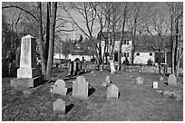 Cemetery, Sandwich. Cape Cod, Massachussets, USA ( black and white)