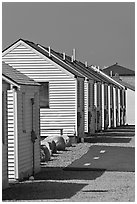 Beach Cottages, Truro. Cape Cod, Massachussets, USA ( black and white)
