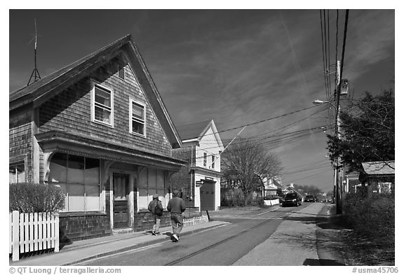 Residential Street, Provincetown. Cape Cod, Massachussets, USA
