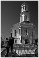 Former church reconverted into libary, Provincetown. Cape Cod, Massachussets, USA ( black and white)