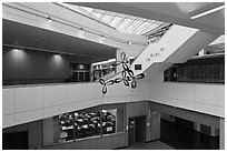 Inside science building, Harvard University, Cambridge. Boston, Massachussets, USA ( black and white)