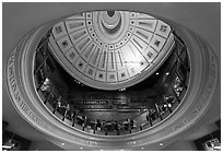 Below the dome, Quincy Market. Boston, Massachussets, USA ( black and white)