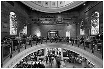 Quincy Market dome,  Faneuil Hall Marketplace. Boston, Massachussets, USA ( black and white)