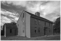 Historic Samuel Brooks House, Minute Man National Historical Park. Massachussets, USA ( black and white)