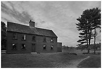 Meriam House, sunset, Minute Man National Historical Park. Massachussets, USA ( black and white)