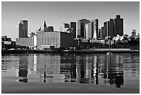 North End and Boston Skyline. Boston, Massachussets, USA ( black and white)