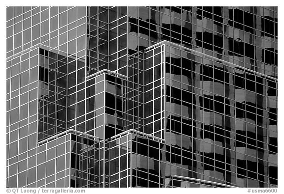 Detail of modern building. Boston, Massachussets, USA (black and white)
