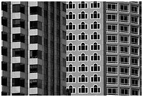Detail of high rise buildings. Boston, Massachussets, USA ( black and white)