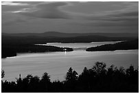 Moosehead Lake at dusk, Greenville. Maine, USA ( black and white)