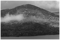 Big Moose Mountain and cloud. Maine, USA (black and white)