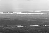 Distant lakes and forests. Baxter State Park, Maine, USA ( black and white)