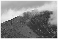 Ridge and cloud, Mount Katahdin. Baxter State Park, Maine, USA ( black and white)