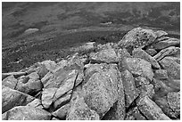 Rocks on summit of South Turner Mountain. Baxter State Park, Maine, USA ( black and white)