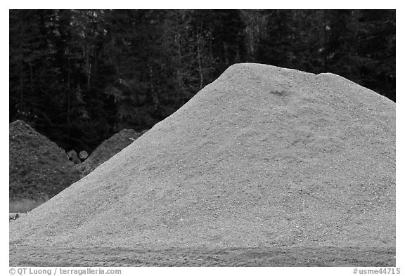 Sawdust pile, Ashland. Maine, USA