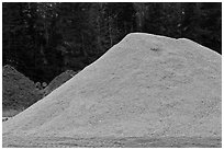 Sawdust pile, Ashland. Maine, USA ( black and white)