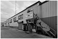 Lobster company building. Portland, Maine, USA ( black and white)