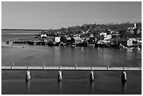Belfast and Penobscot Bay. Maine, USA ( black and white)