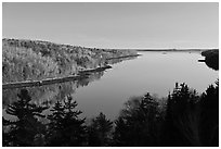 Penobscot River. Maine, USA ( black and white)