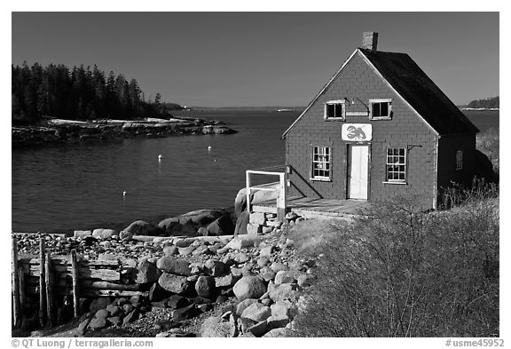Red lobster shack. Stonington, Maine, USA