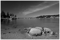 Burnt Cove. Stonington, Maine, USA ( black and white)