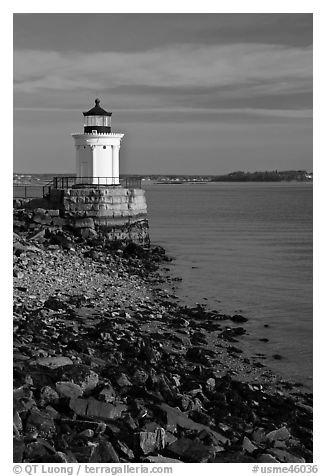 Bug Light lighthouse at the harbor entrance. Portland, Maine, USA