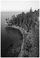 Miners castle, late afternoon, Pictured Rocks National Lakeshore. Upper Michigan Peninsula, USA ( black and white)