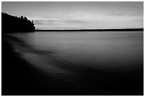 Sunset over Lake Superior, Pictured Rocks National Lakeshore. Upper Michigan Peninsula, USA (black and white)
