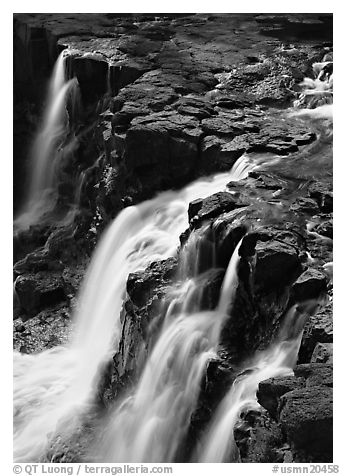 Goosebery falls, Goosebery State Park. USA (black and white)