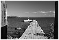 Pier on Lake Superior, Grand Portage National Monument. Minnesota, USA ( black and white)