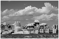 Carhenge. Alliance, Nebraska, USA ( black and white)
