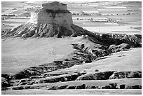 View from Scotts Bluff. Scotts Bluff National Monument. Nebraska, USA ( black and white)