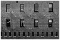 Brick building facade. Concord, New Hampshire, USA (black and white)