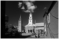 Churches. Concord, New Hampshire, USA ( black and white)
