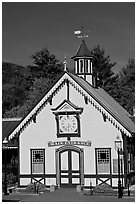 Historic railroad station. New Hampshire, USA (black and white)