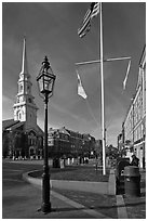 Market Square. Portsmouth, New Hampshire, USA (black and white)