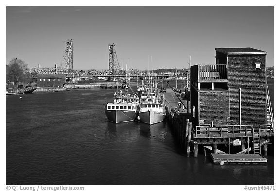 Commercial fishing dock. Portsmouth, New Hampshire, USA