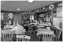 Chowder and Sandwich shot interior. Portsmouth, New Hampshire, USA ( black and white)