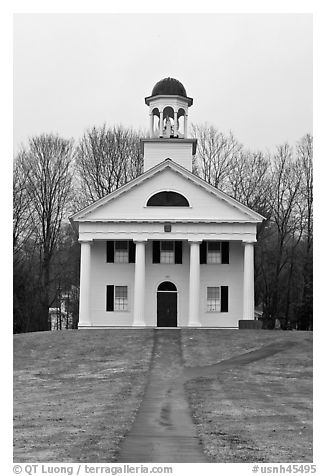 Academy Museum. Walpole, New Hampshire, USA (black and white)