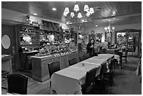 Restaurant interior. Walpole, New Hampshire, USA ( black and white)