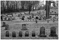 Cemetery. Walpole, New Hampshire, USA ( black and white)