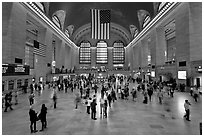 Main Concourse, Grand Central Terminal. NYC, New York, USA (black and white)